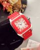 Japan Grade Cartier Santos 100 White Rubber Strap Watch (5)_th.jpg